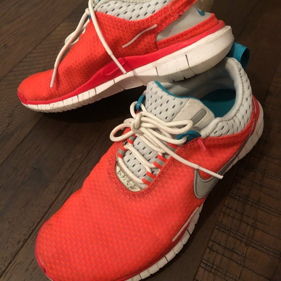Nike Shoes - Nike Free bright coral, aqua